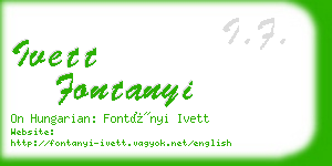 ivett fontanyi business card